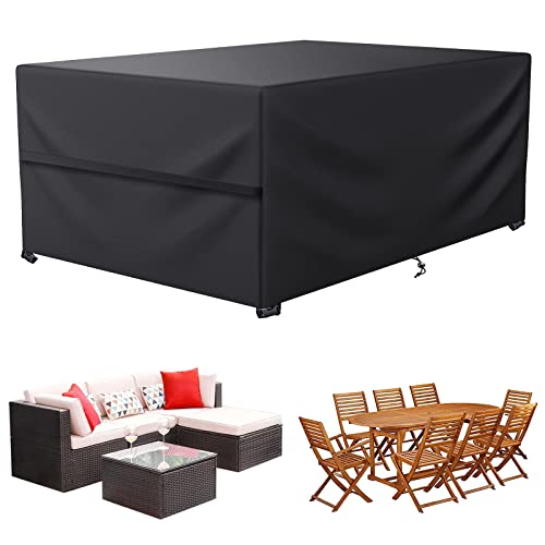 LCGOD Funda para Muebles de jardín Impermeable, Rectangular Funda Protectora Muebles Exterior para...