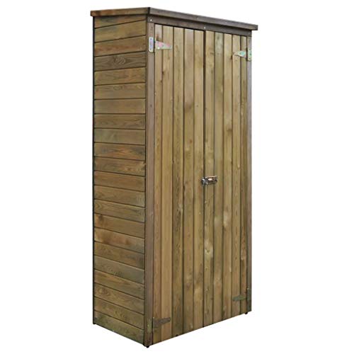 tidyard Cobertizo de Herramientas,Caseta Jardín Exterior,Armario de Madera de Jardín,con 3...